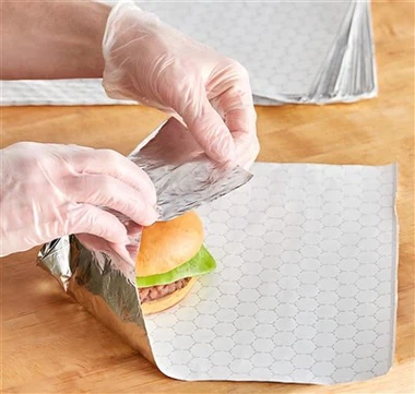 Folhas de papel alumínio dobrado para comida -17 anos+ experiência